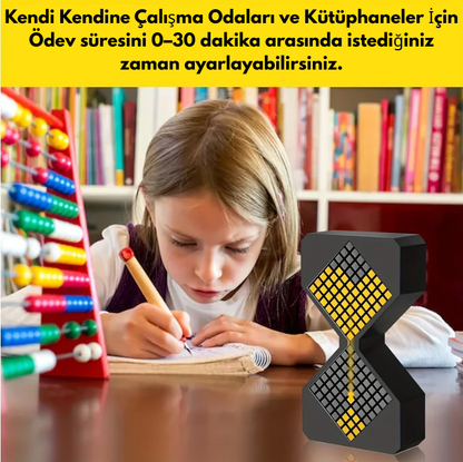 Siber tarzda LED dijital kum saati